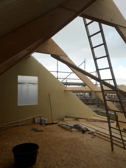 Energie neutrale nieuwbouw woning met zonneboiler en pelletketel in Witmarsum — afbeelding 10