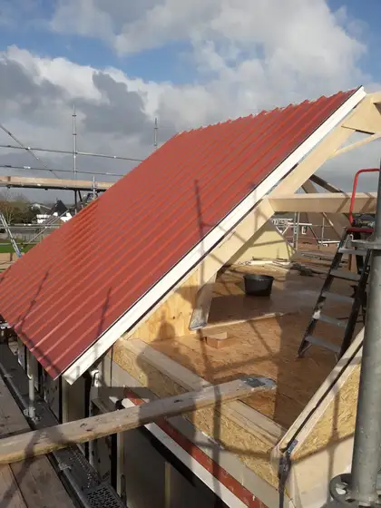 Energie neutrale nieuwbouw woning met zonneboiler en pelletketel in Witmarsum — afbeelding 11