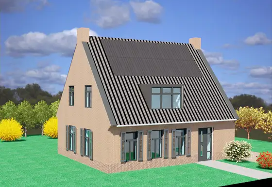 Energie neutrale nieuwbouw woning met lucht/waterwarmtepomp in Warns — afbeelding 33