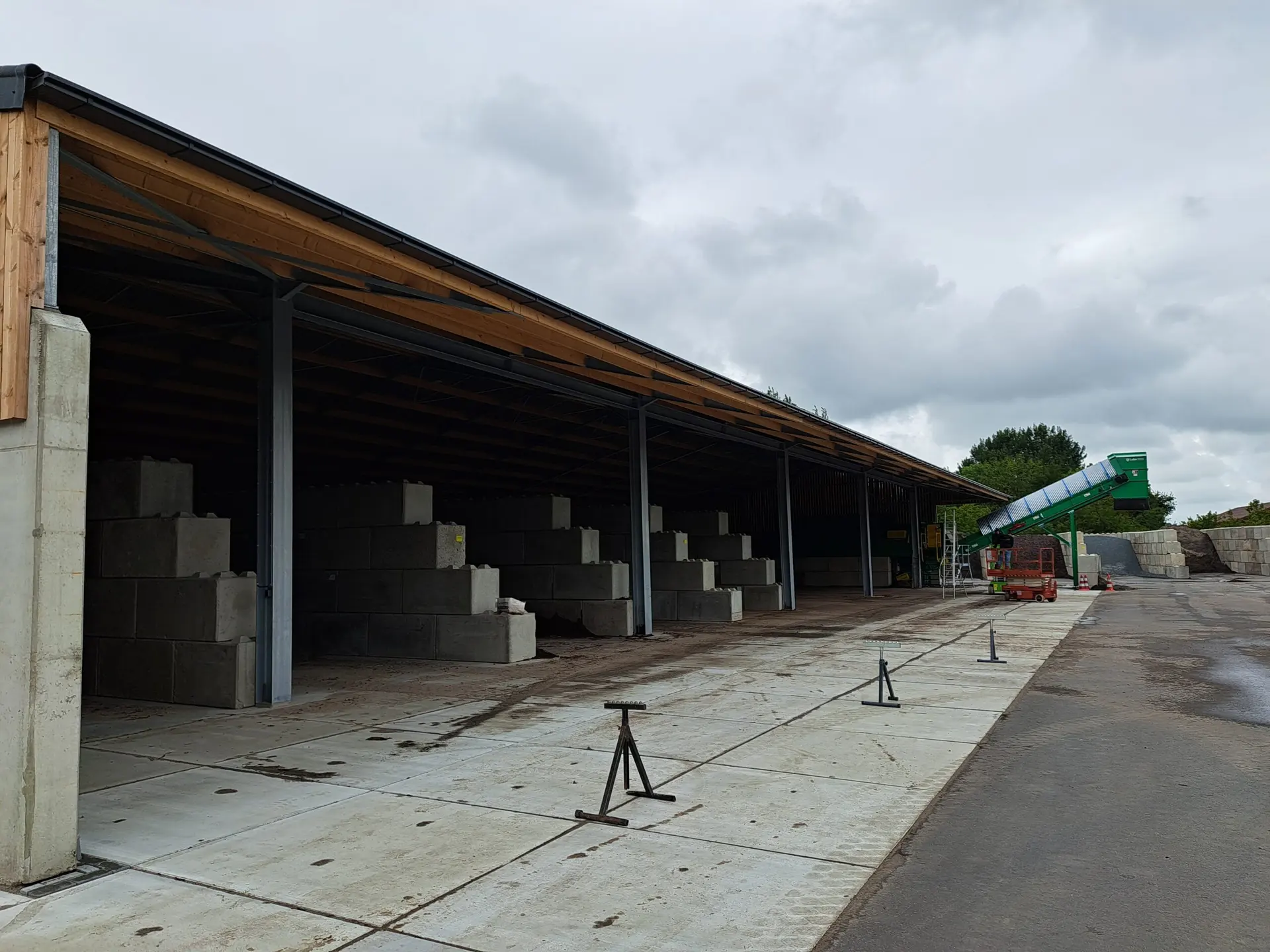 Nieuwbouw compost loods in Sneek