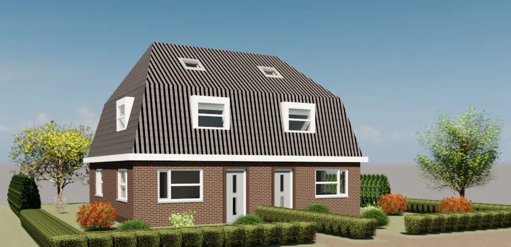 Energie neutrale nieuwbouw woning met aardwarmtepomp in Oudega